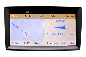 Mercedes ML Klasse Navigationsgerät Routenfehler, Navi Routenberechnung fehlerhaft